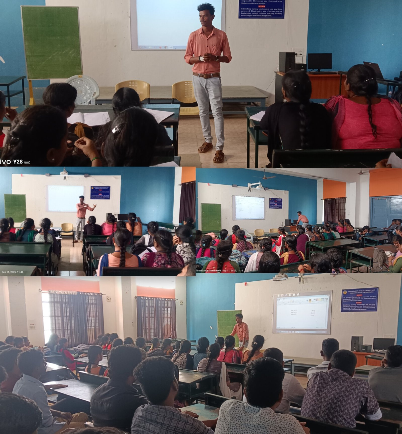 Students attending Python full stack classroom training at Think2Finish Academy Thanjavur
