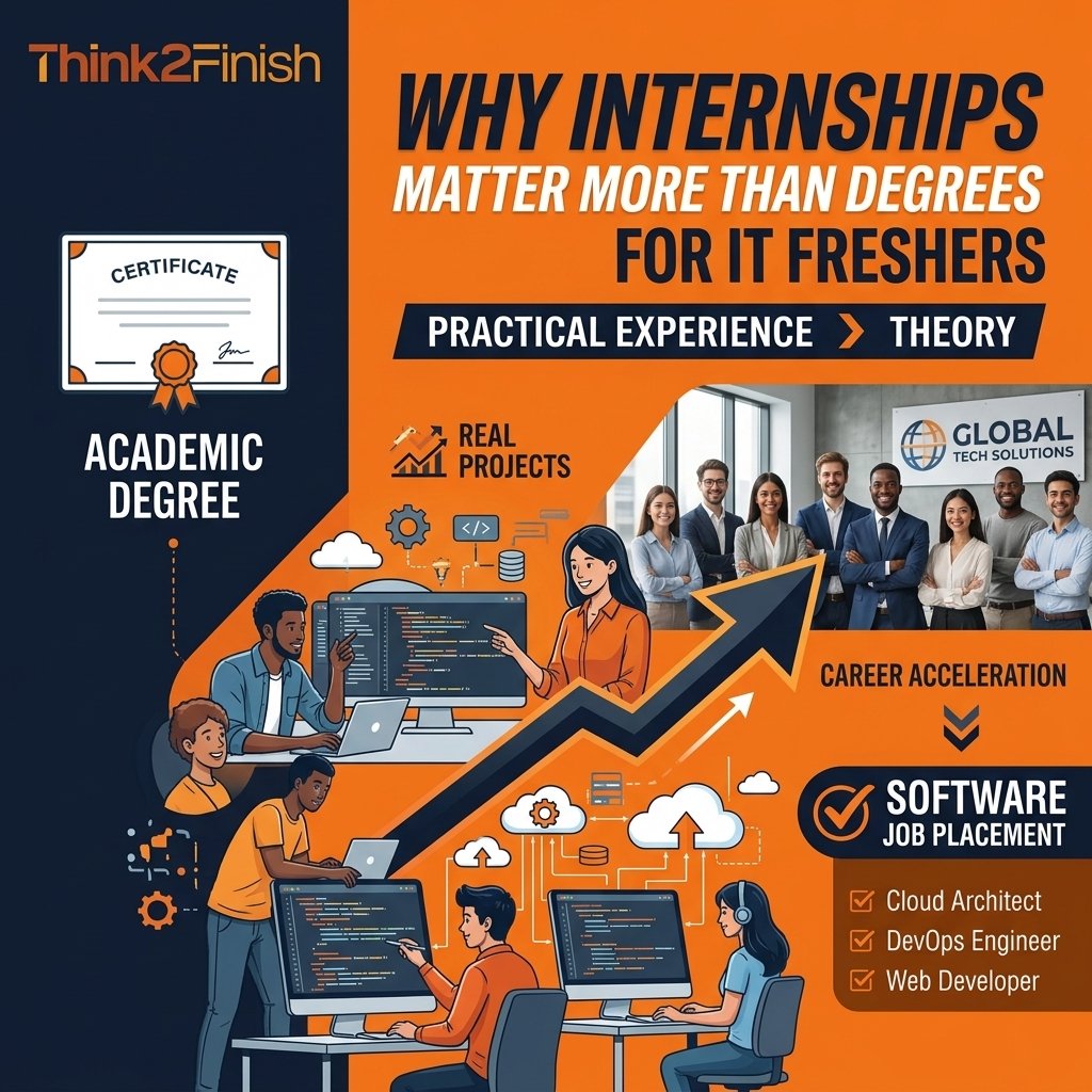 Why Internships Matter More Than Degrees for IT Freshers in India